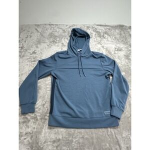 Peloton Hoodie Men's Size‎ Small Blue Satin Paneled Pullover Drawstring NWOT